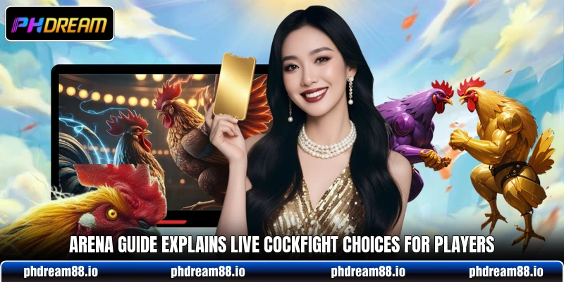 Arena guide explains live cockfight choices for players