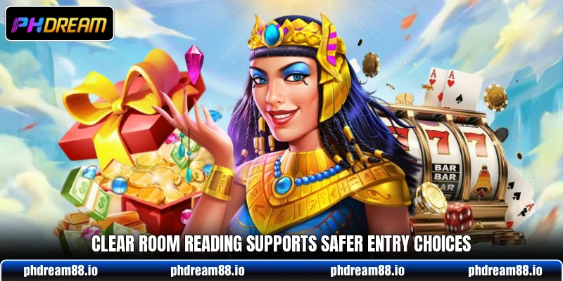 Clear room reading supports safer entry choices Clear room reading supports safer entry choices