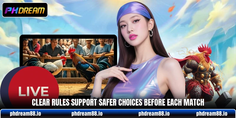 Clear rules support safer choices before each match
