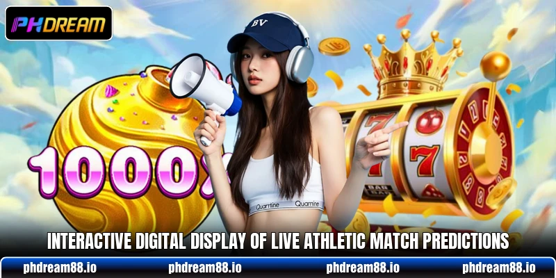 Interactive digital display of live athletic match predictions