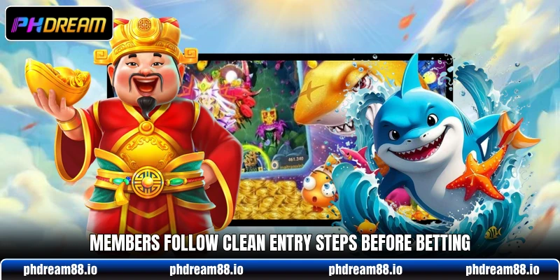 Members follow clean entry steps before betting Members follow clean entry steps before betting