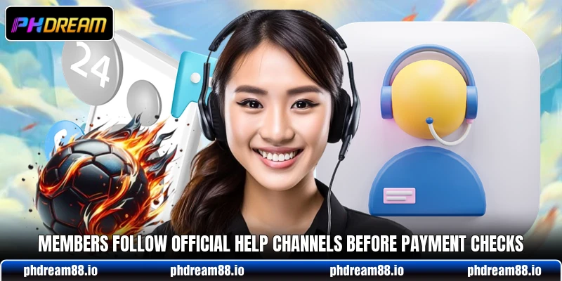 Members follow official help channels before payment checks Members follow official help channels before payment checks