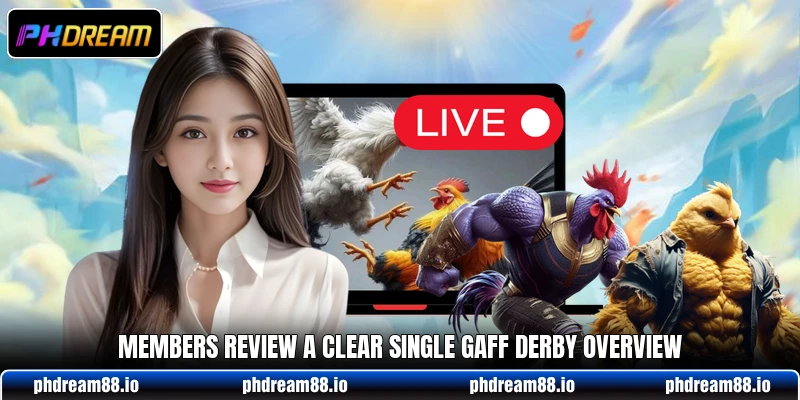 Members review a clear Single Gaff Derby overview Members review a clear Single Gaff Derby overview