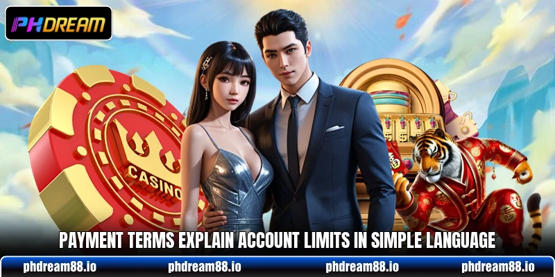 Payment terms explain account limits in simple language