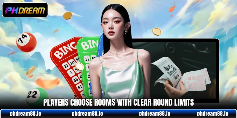 Players choose rooms with clear round limits