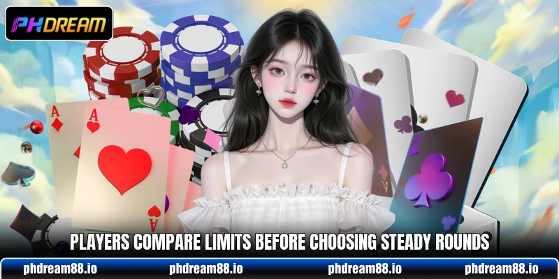 Players compare limits before choosing steady rounds