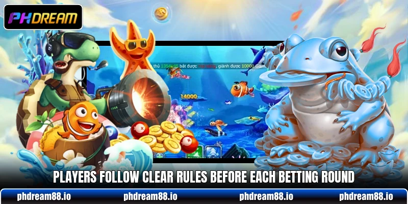 Players follow clear rules before each betting round
