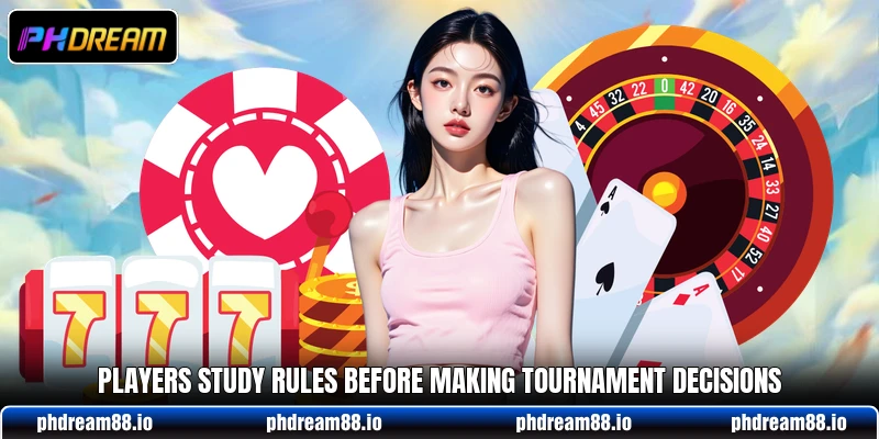 Players study rules before making tournament decisions Players study rules before making tournament decisions