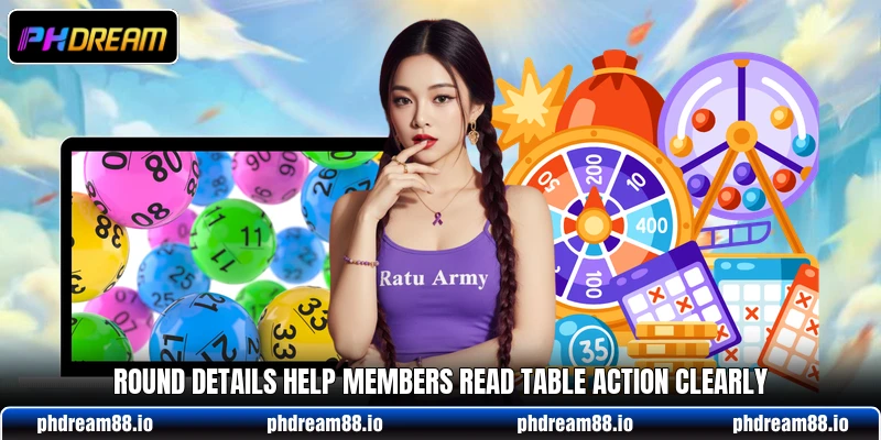 Round details help members read table action clearly