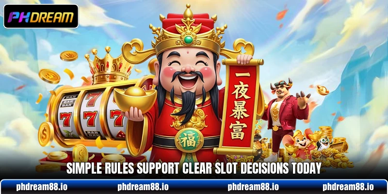 Simple rules support clear slot decisions today Simple rules support clear slot decisions today