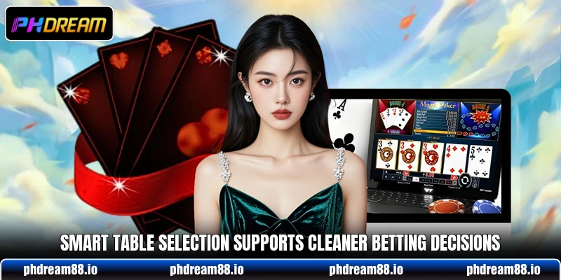 Smart table selection supports cleaner betting decisions Smart table selection supports cleaner betting decisions