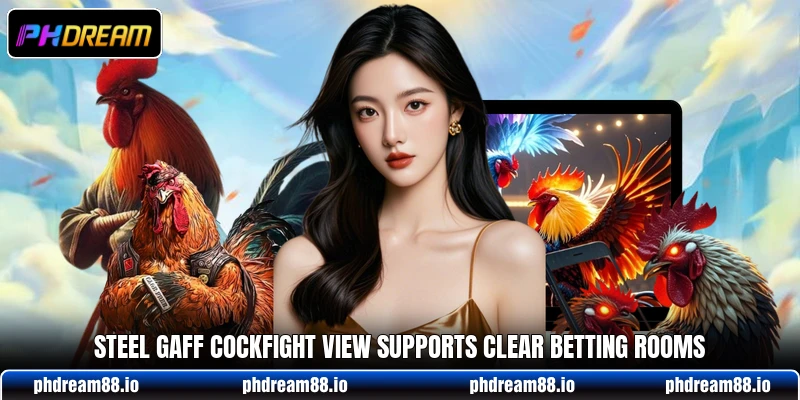 Steel Gaff Cockfight view supports clear betting rooms Steel Gaff Cockfight view supports clear betting rooms