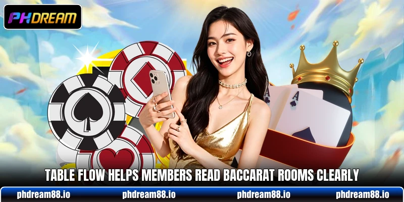 Table flow helps members read baccarat rooms clearly